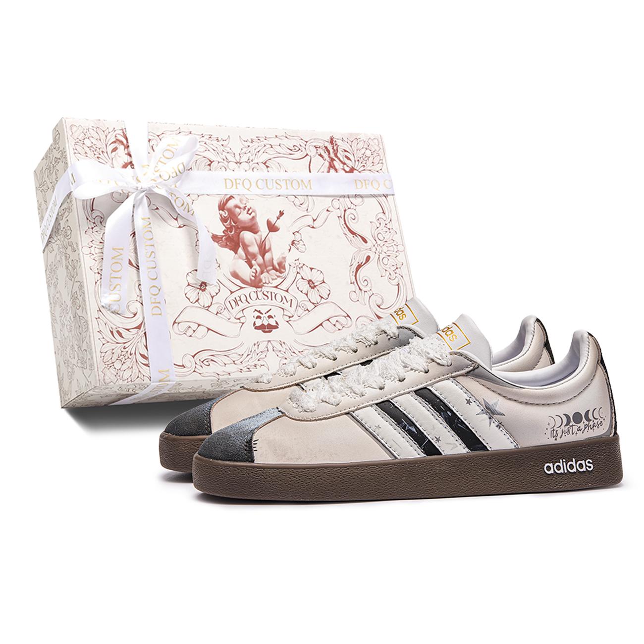 

Adidas Neo VL Court 2.0 Skateboard Shoes Unisex Low top Silver/Brown ID6015(TeamM-S-BOX) 35⅔
