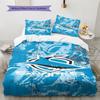 Set Biancheria da Letto con Fantasia San Jose Sharks Copripiumino Federa Decorazione per la Casa Regalo (1 * copripiumino + 2 * federa, senza nucleo)