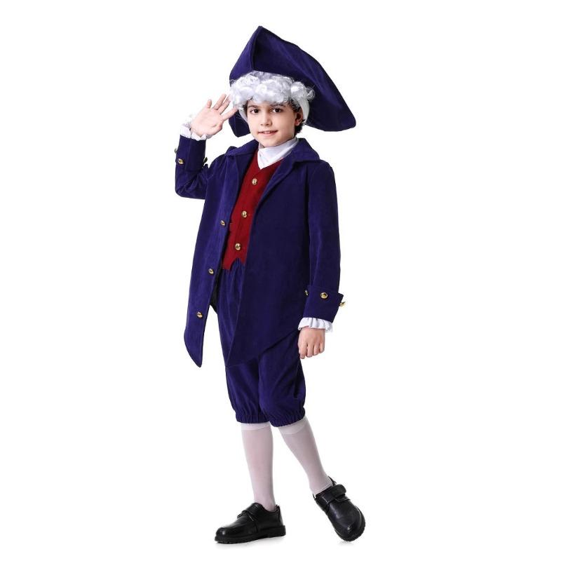 Halloween Retro Lawyer Children's Suit, Cosplay Washington Presidential Costume