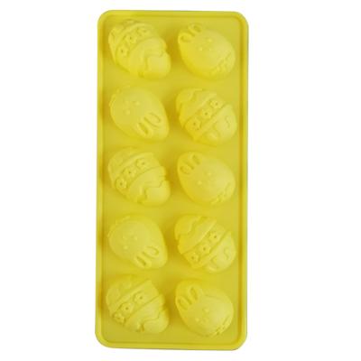Molde de silicona de 10 cavidades para Pascua, ideal para hornear cupcakes, pasteles y muffins de chocolate.