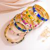 Bracelet European and American Retro Small Daisy Open Enamel Color Bracelet Simple Design Sense Niche Does Not Fade Accessories