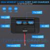 2PCS 3 Ports 12V RV USB Outlet 72W, Gibbab Dual USB QC3.0 36W & PD3.0 Type-C Quick Charge 36W Panel Wall Mount, Automotive Car Socket Charger Adapter