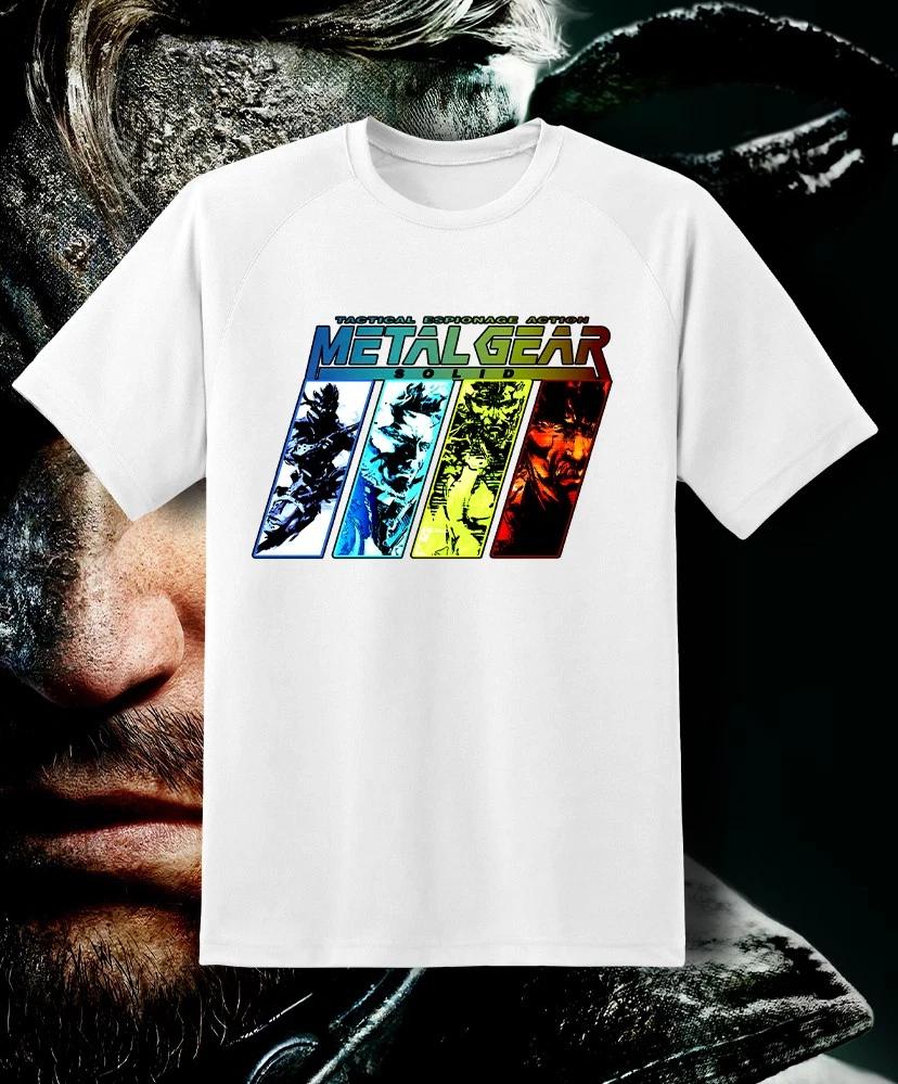 Metal Gear Solid V2 Retro Video Game TShirt Loose Fit Casual Pure Cotton Couple Streetwear Top  vintage t shirt