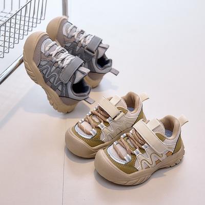 Autumn Breathable Mesh Kids' Outdoor Sneakers, Boys' Soft-Sole Anti-Kick Casual Shoes, Comfortable Toddler Running Shoes.