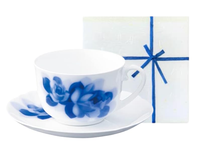 

[Okura Touen Washi Paper Wrapping] Blue Rose Janet Morning Cup & Saucer 59C/8110