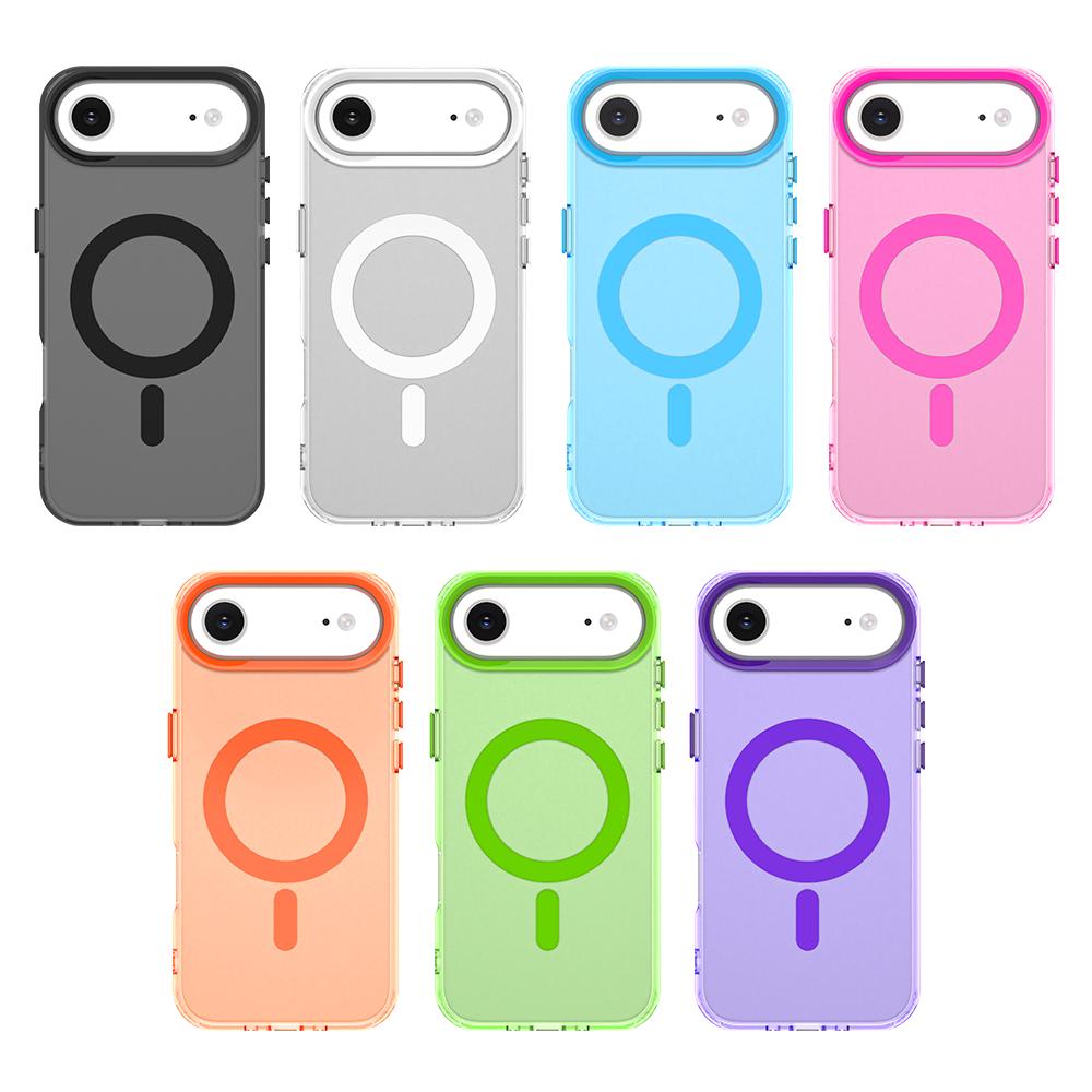Pour iPhone 17 Air Pour Coque Charge Sans Fil Magnétique Funda iPhone 17 16 15 Pro Max Coque Housse de Téléphone Mate Transparente iPhone 17 Air