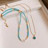 French Vintage Baroque Pearl Necklace Summer Niche Premium Sense Clavicle Chain Light Luxury Versatile Necklace Women