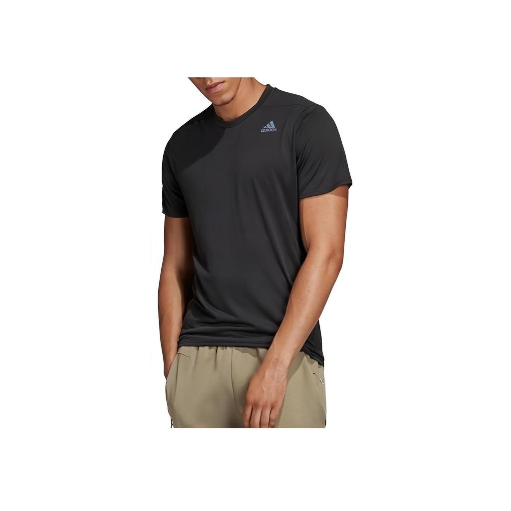 Adidas Round Neck Casual Breathable Moisture-Wicking Short Sleeve T-Shirt Men Tops Black CZ8725