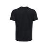 Under Armour Solid Color Logo Print Crew Neck Short Sleeve T-Shirt Men Tops Black 1369743-001