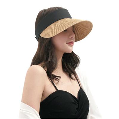 Summer Wide Brim Foldable Straw Cap Sun Hat Visors Beach Hat