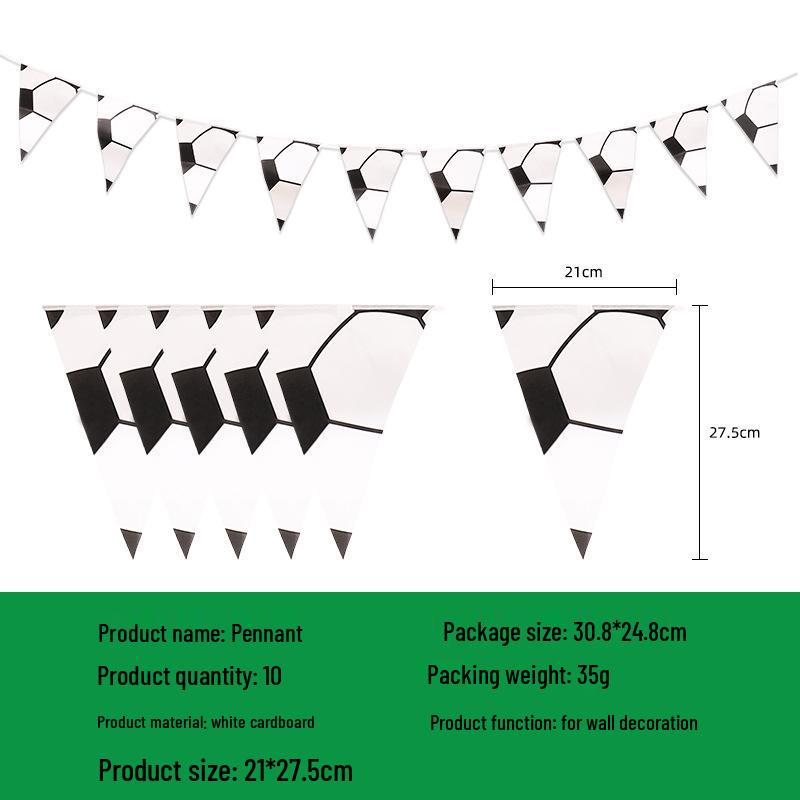 World Cup Black & White Football Birthday Party Tableware Set