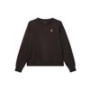 Sweatshirts Women's Velvet Brown Crew Neck Thickened Regular (Unisex) Sweatshirts FN4492 220