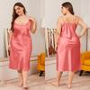 Plus Size Women's Ice Silk Summer Halter Loose Home Dress Nightdress
