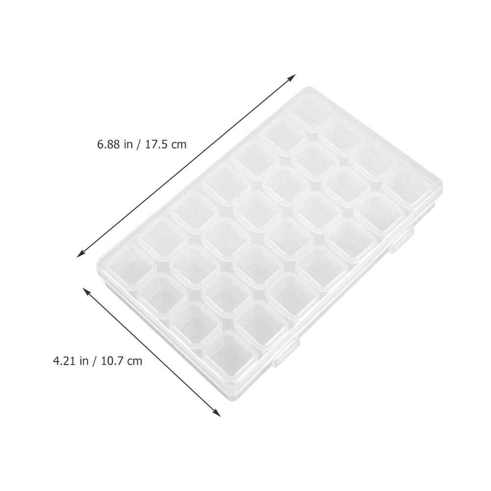 Transparent Jewelry Organizer Box Multi Grid Manicure Storage Case Anti Tarnish Thick Plastic Jewelry Holder Earrings Organizer