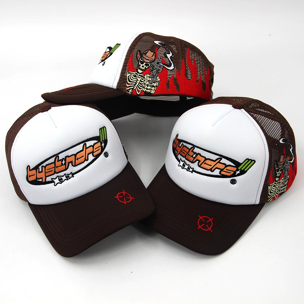 High Quality Custom Embroidered Logo Sport Truckers Cap Adult 5 Panel Mesh Embroidered Custom Trucker Hats