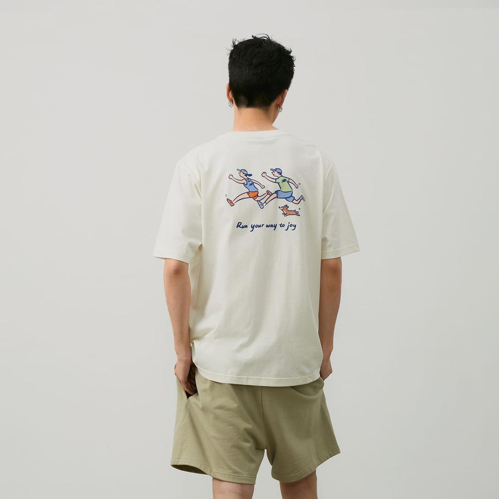 New Balance x PK SHEJISHILIANMINGKUAN Attraction Lifestyle Illustration Collection SS24 T Shirt Unisex Ecru NEE26121-IV