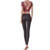 Women's Red Short Sleeve Slimming Yoga Top & Quick-Dry Running Fitness Set