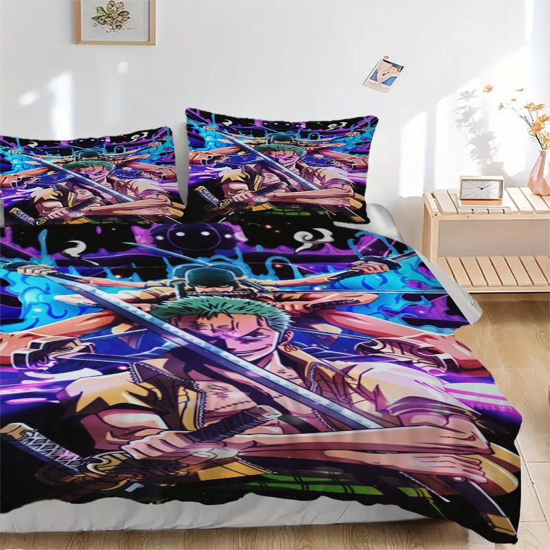 

Постельное белье с изображением Ророноа Зоро из One Piece, Пододеяльник, Подарок для спальни, Включает 1 пододеяльник и 2 наволочки, Без наполнителяB444 135x200cm