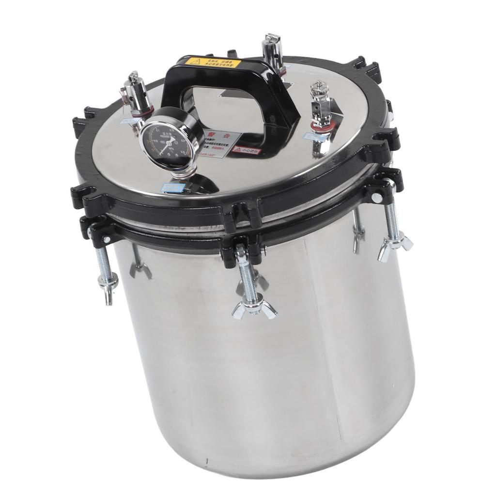 18L Parní Autokláv Nerezová Ocel Ochrana proti Suchému Chodu Odolný proti Výbuchu Vysokoteplotní Tlakový Přenosný Autokláv AU