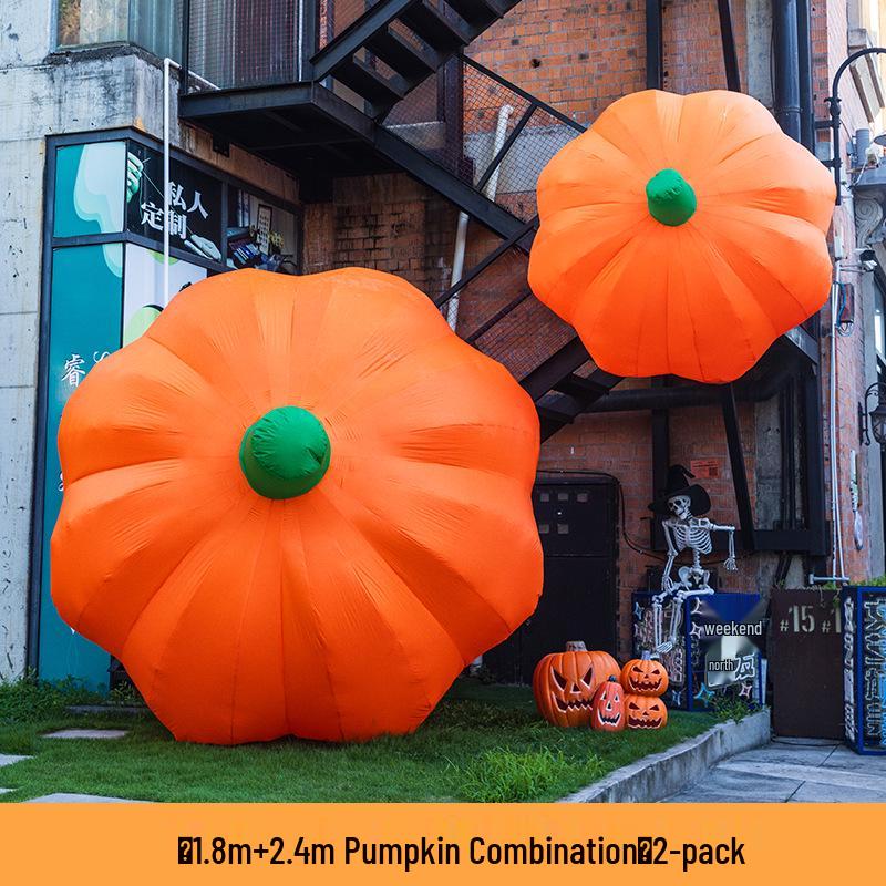 Large Halloween Pumpkin Lantern with Ghost and Spider Décor