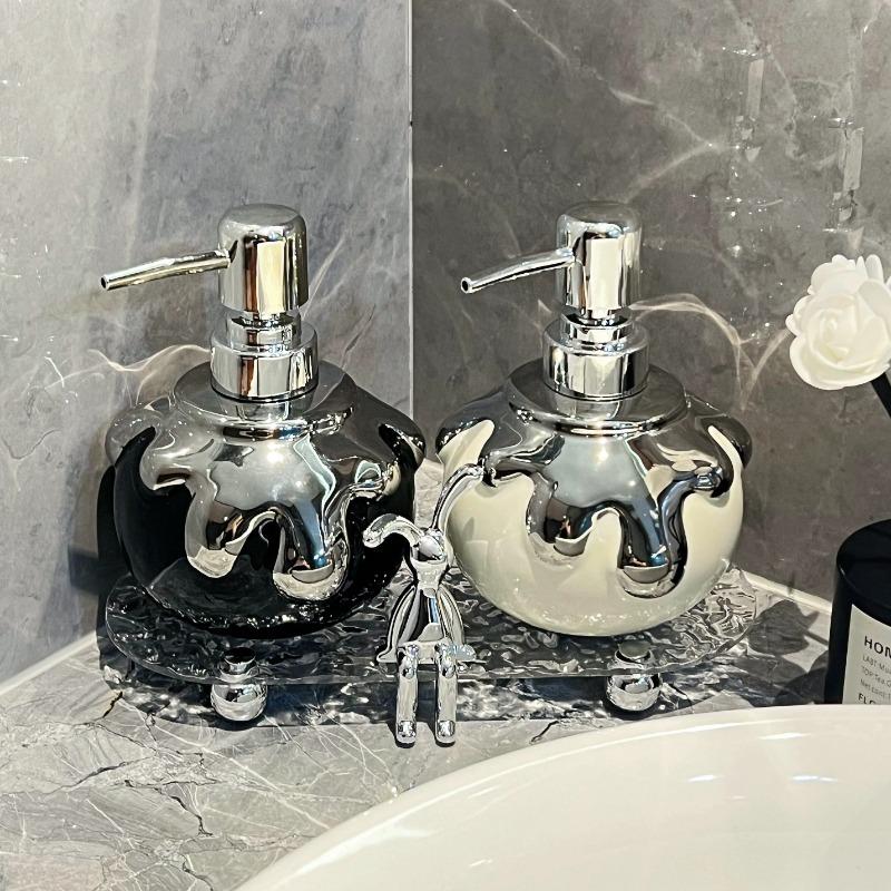 Simple Hand Sanitizer Bottle Creative Ceramic Soap Dispenser Hotel Toilet Lotion Bottle Storage Bottle Home Bathroom Accessories