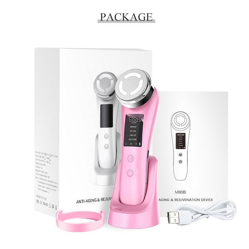 

ENS Facial Massager: Red & Blue Light Skin Rejuvenation, Essence Import, Cleansing & Slimming Beauty Device