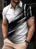 Essential Geometric Print Short Sleeve Polo Shirt for Men