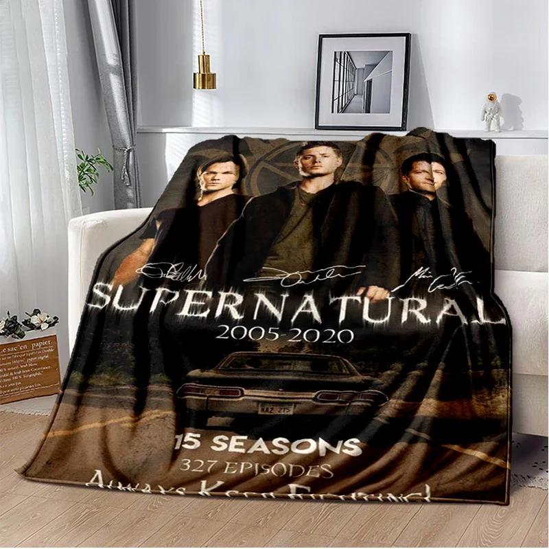 Supernatural join the hunt Throws Blanket Sofa Hiking Picnic Super Soft Quilt Fashion Bed Thermal Flannel Blanket birthday gift