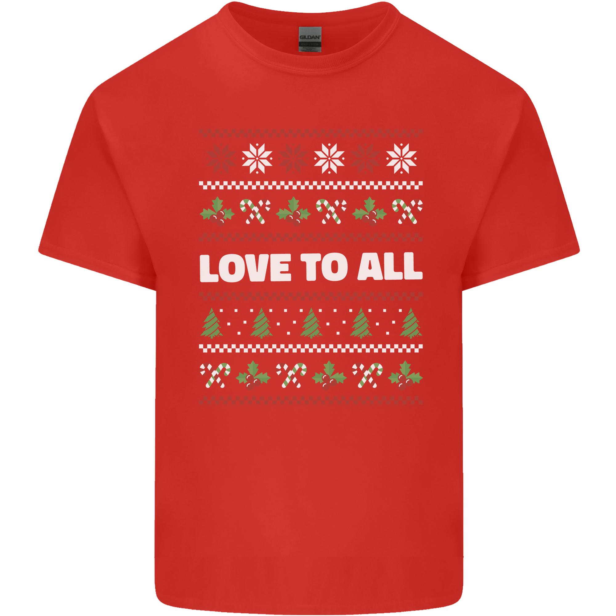 Christmas Love to All Xmas Peace Hippy Unisexs Light Cotton TShirt S