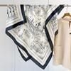 Womens Silk Wool Scarf Paris Streetview Elegant Warm Large Square Shawl Air Condition Room