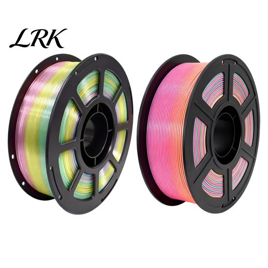 Candy Color PETG Filament Rainbow Gradient for 3D Printer, 1.75mm 1Kg Spool Decorative Ornament Filament, Multicolor Most Printers High Speed Printing