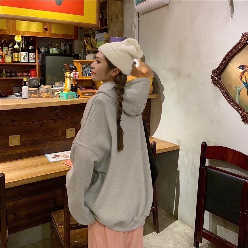 Super Cozy Velvet Oversized Hooded Sweater for Women - Spring, Autumn, Winter Trendy Loose Top