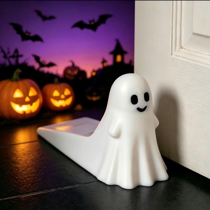 Simulation Ghost Shaped Door Stop Halloween Theme Decor Silent Anticollision Door Suction Buffer Ornament