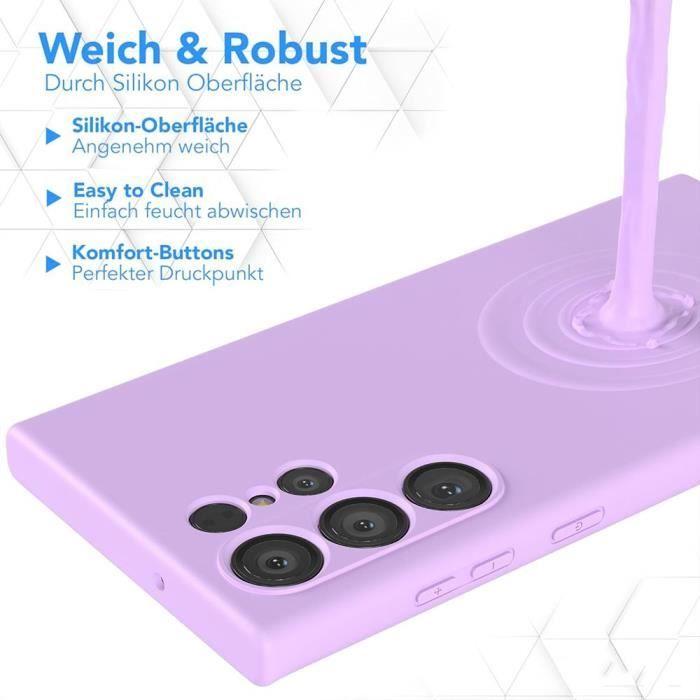 Case - BOOLING - for Samsung Galaxy S24 Ultra - Liquid Silicone - Matte Effect - Purple