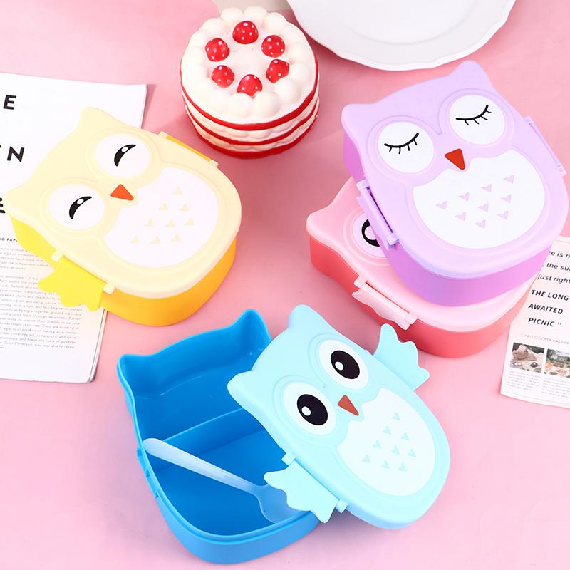 Cartoon Owl Portable Lunch Box Food Storage Container Salad Fruit Food Lunchbox