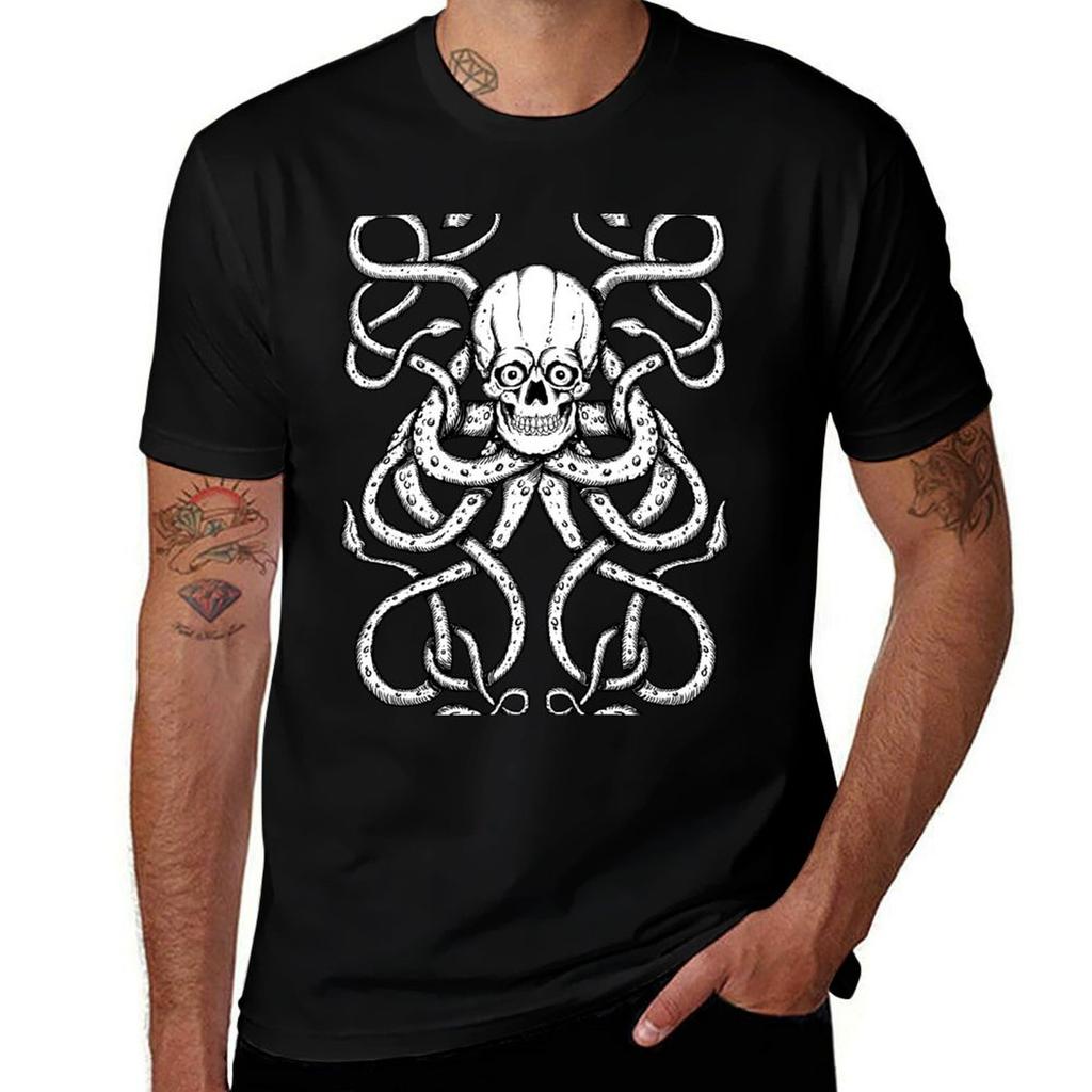 Skull Kraken Tshirt Sports Basic Short Sleeve Tshirt