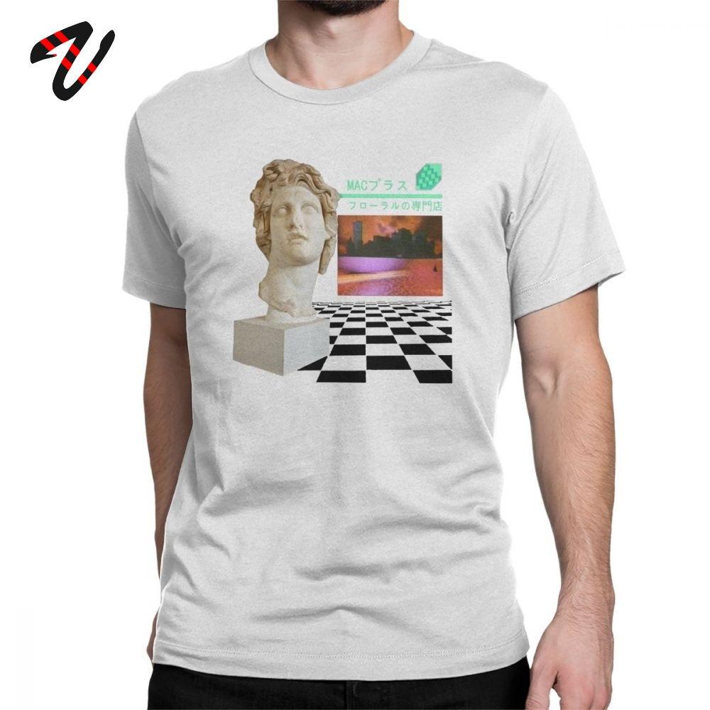 Vaporwave Tshirt Aesthetic Men T Shirts Hip Hop Floral Shoppe Macintosh Plus Fashion 100 Cotton Tees O Neck TShirt Gift Tops