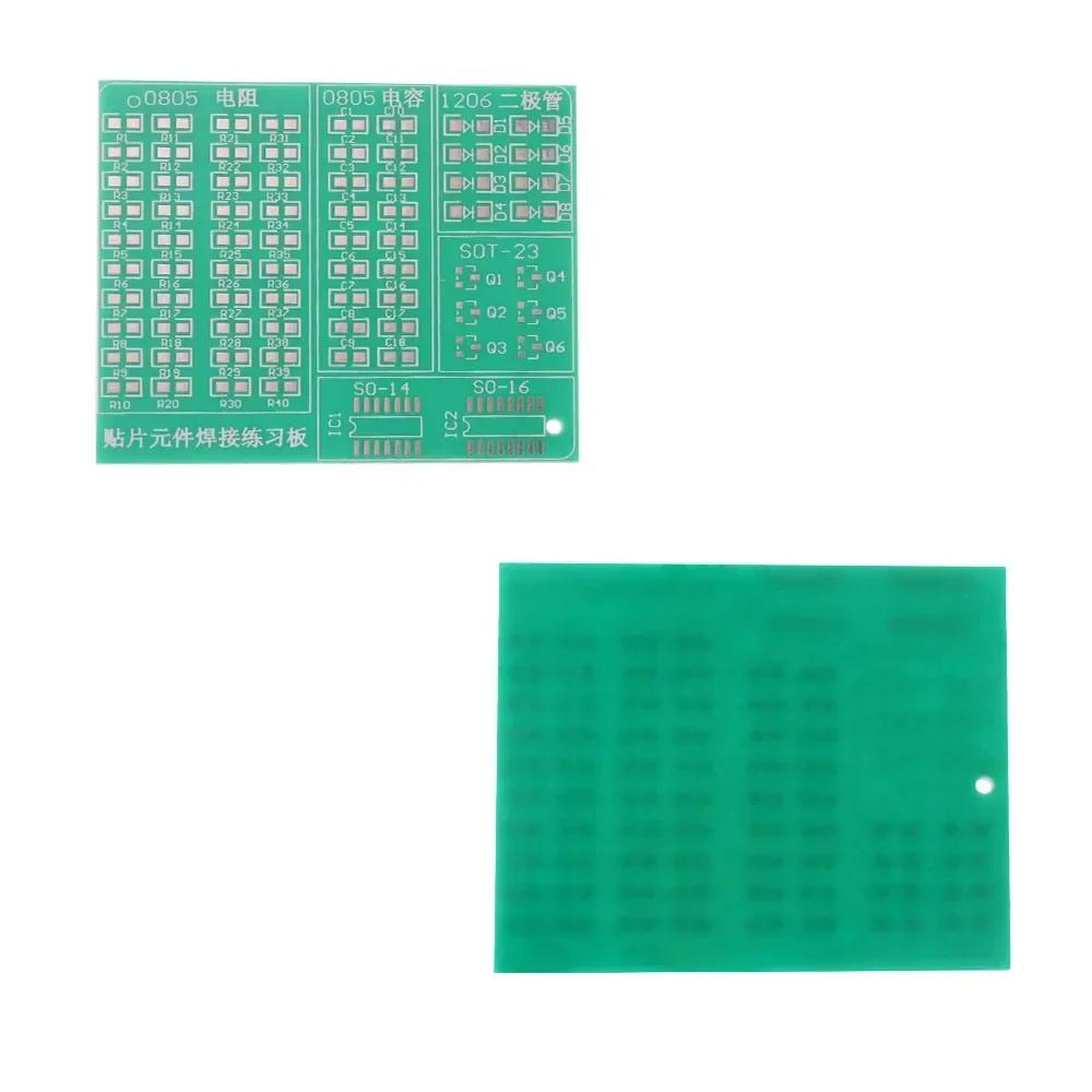 5PCS Soldering Practice Board SMD Circuit Board Electronic SMT Component DIY PCB Kit Project Tools Practice Soldering Skills