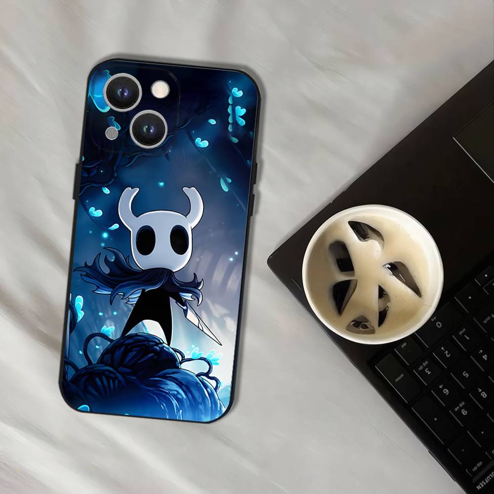 Hot H-Hollow K-Knight Game Wear-resistant Phone Case For iPhone 17,16,15,14,13,12,11,Pro,XS,Max,XR,Plus,Black Soft Cover