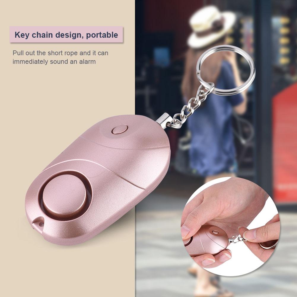 Personal Security Alarm Emergency Self Defense Alarm Keychain LED Light 130dB