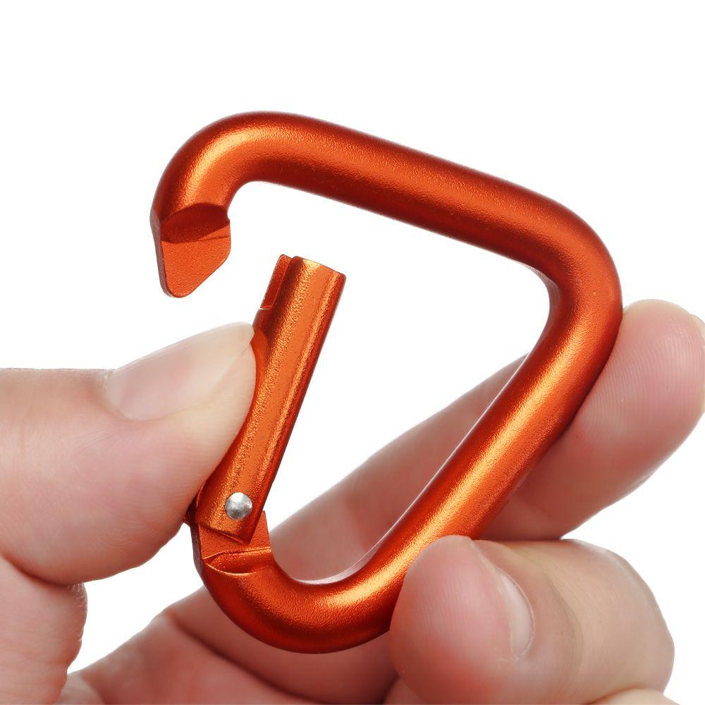 Outdoor Sports Equipment Safety Climbing Button Alloy Carabiner Buckle Keychain Camping Hiking Hook