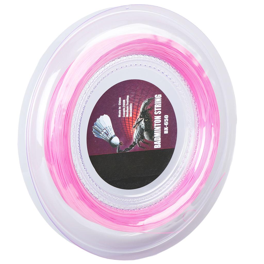 0.72mm 200m Badmintonschläger Saite Nylon Badminton Trainingsschläger Saitenlinie BX 650 Pink