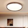 Oeny Arc Series Walnut Wood Round LED Ceiling Light