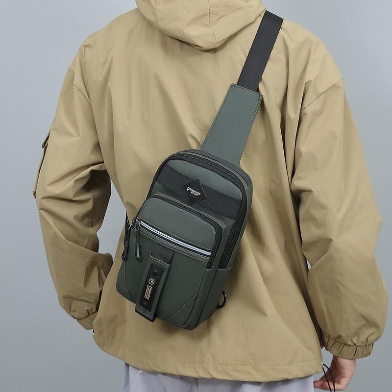 Pánska taška cez hruď Viacúčelová taška cez rameno Veľkokapacitná Viacvrstvová Crossbody taška