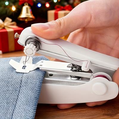 Portable Handheld Sewing Machine Set, Includes 1 Mini Portable Sewing Machine and 2 Free Gifts - Easy Manual Stitching for Home Use, Random Color