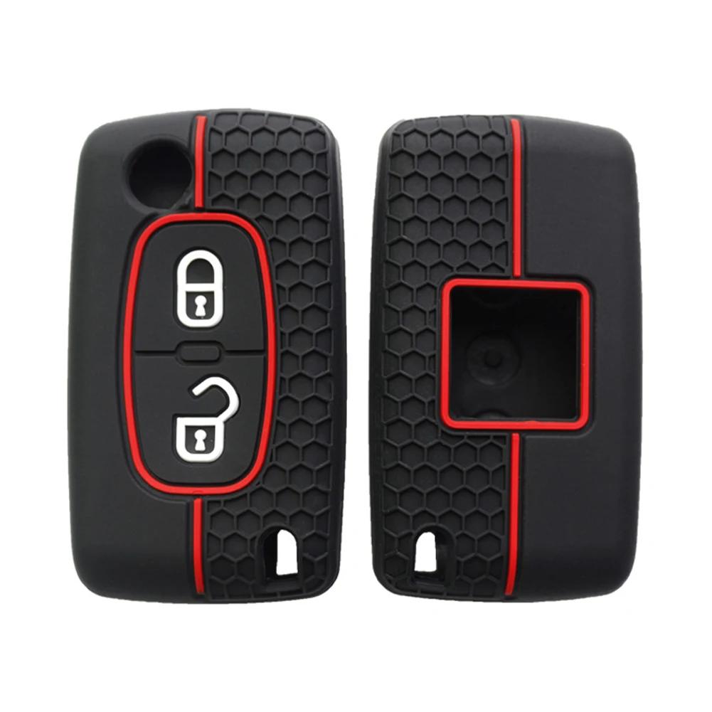 1x Soft Silicone Car Key Case Cover Protected Shell for Peugeot 208 2008 308 3008 508 408 307 4008 for Citroen C3 C4 C5 C6 C8