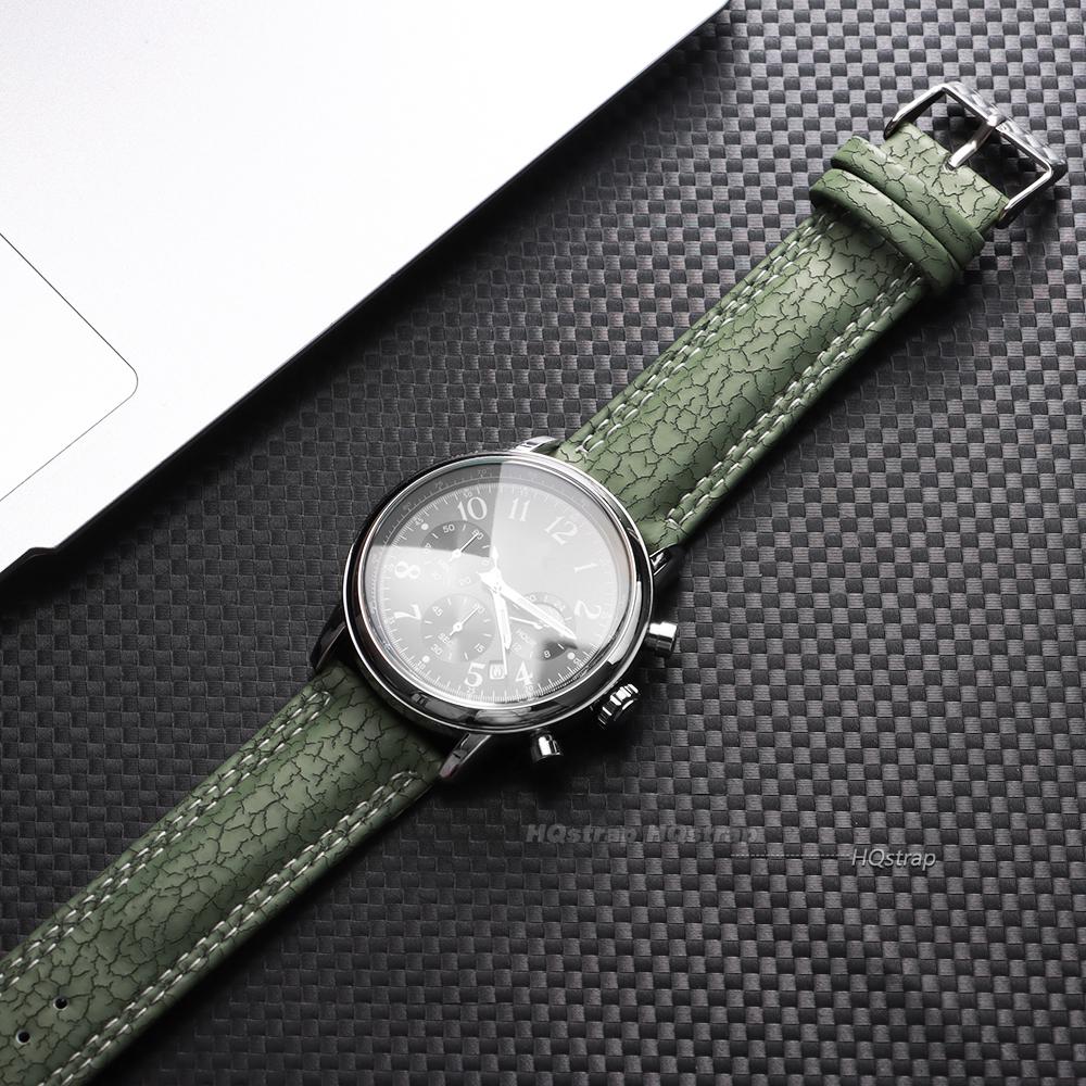 18mm 20mm 22mm Leather Watch Bands for Men Women Universal Handmade Watch Strap Business Replacement Watchband for Seiko