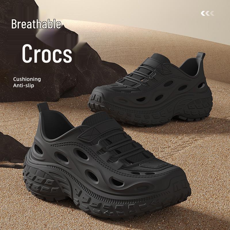 Spring/Summer Couple's One-Piece EVA Shoes: Comfortable, Casual, Puff Design, Non-Slip Sole.