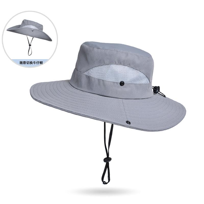 New Spring and Summer Big Eaves Sun Hat Outdoor Climbing Bucket Hat Breathable Versatile British Sun Hat Children