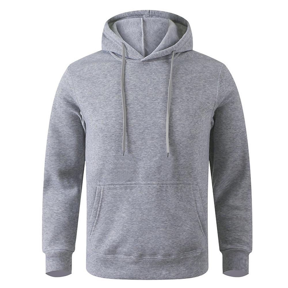 Pánská a dámská teplá mikina ležérní jednobarevná streetwear pulovry sport fitness kapsa mikiny s kapucí vícebarevná